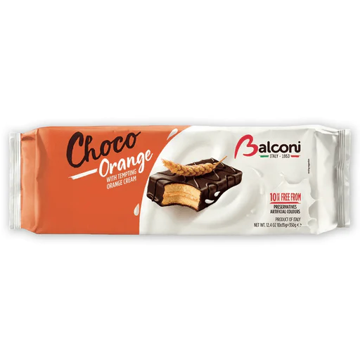 BALCONI Mix Max Choco Orange Cake Snacks - 10 count