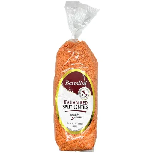 BARTOLINI Italian Red Split Lentils - 400g (14.1oz)