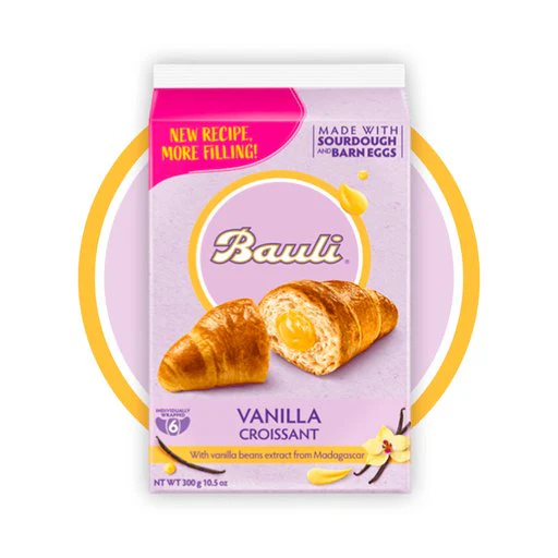 BAULI Cornetti Vaniglia (Vanilla Croissant) - 6 count