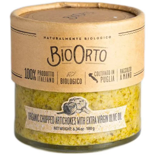 BIO ORTO Organic Artichoke Bruschetta with Extra Virgin Olive Oil - 180g (6.35oz)