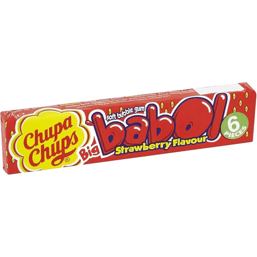 CHUPA CHUPS Big Babol Strawberry -  6 count