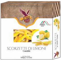 DI IORIO Candied Lemon Zest - 100g (3.53oz)
