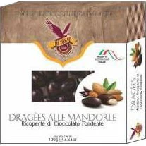 DI IORIO Dark Chocolate Coated Almonds - 100g (3.53oz)