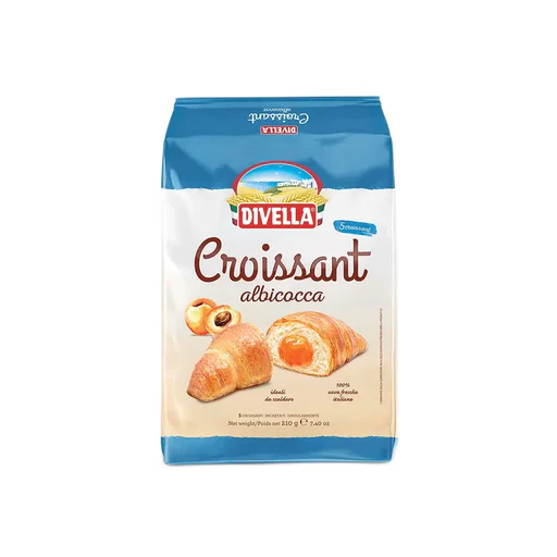 DIVELLA Cornetti Albicocca (Apricot Croissant) - 5 count