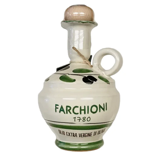 FARCHIONI Organic Extra Virgin Olive Oil in Ceramic Bottle - 250ml (8.45 fl. oz)