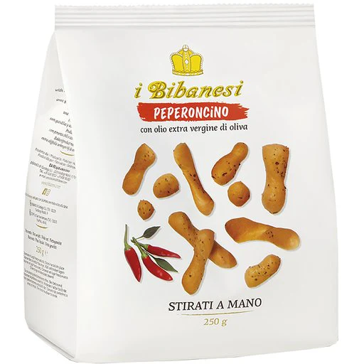 I BIBANESI Chunky Breadsticks Chili Pepper Flavor - 100g (3.52oz)