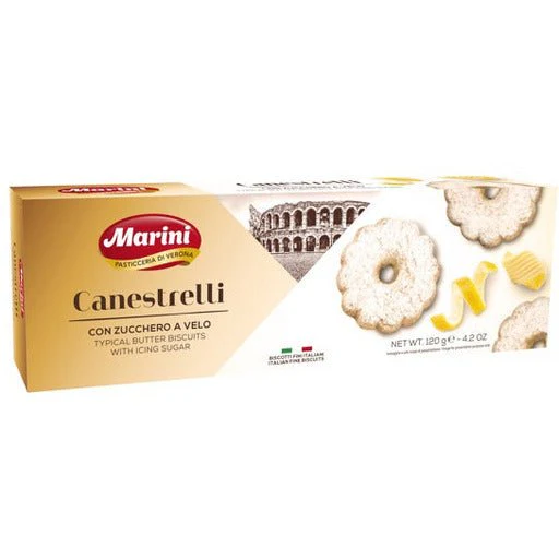MARINI Canestrini Cookies with Powdered Sugar - 120g (4.2oz)
