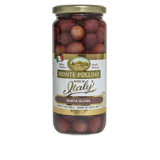 MONTE POLLINO Gaeta Olives - 500g (17.6oz)