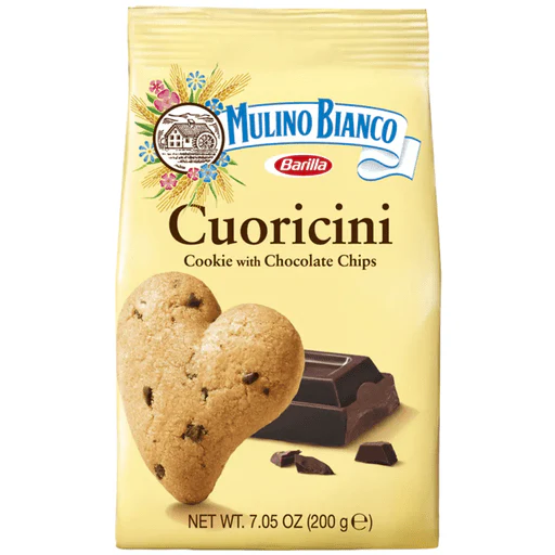 MULINO BIANCO Cuoricini with Chocolate Chips Cookies - 200g (7.05oz)