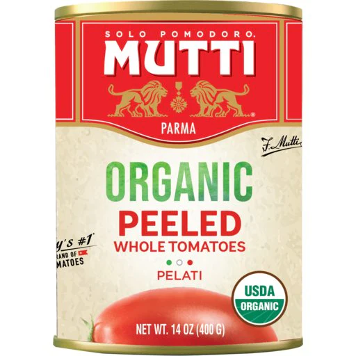 MUTTI Organic Whole Peeled Tomatoes - 400g (14oz)