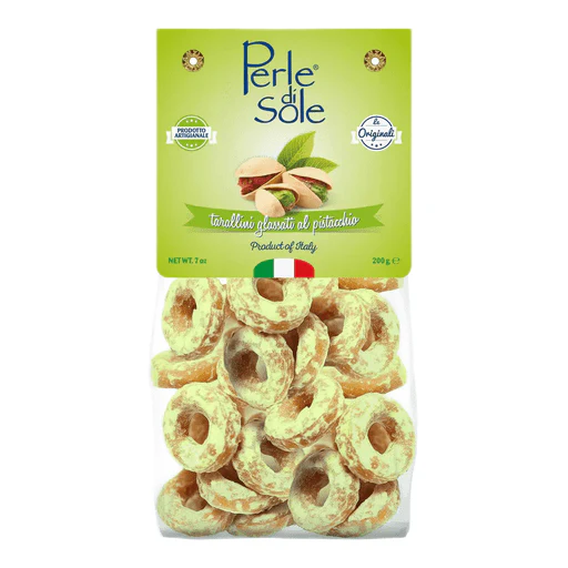 PERLE DI SOLE Sweet Taralli with Pistachio Glaze - 200g (7oz)