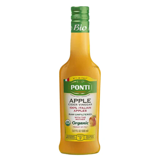 PONTI 100% Italian Organic Apple Cider Vinegar - 500ml (16.9fl. oz)