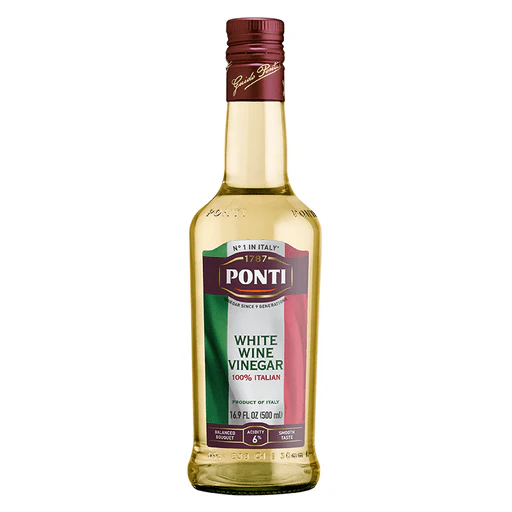 PONTI 100% Italian White Wine Vinegar - 500ml (16.9fl. oz)