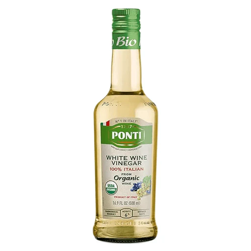 PONTI Organic Italian White Wine Vinegar - 500ml (16.9fl. oz)
