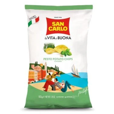 SAN CARLO Pesto Potato Chips - 50g (1.76oz)