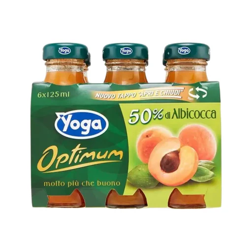 YOGA Apricot Nectar Optimum - 6 count -125ml (4.2fl oz) each